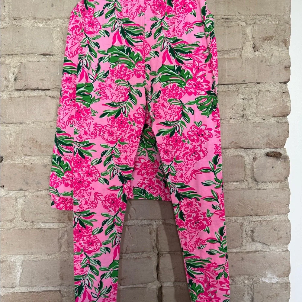 Lilly Pulitzer Floral Pink and Green Kids Pajamas